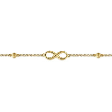 GABRIEL & CO- 14K Yellow Gold Bujukan Chain Bracelet with Infinity Station